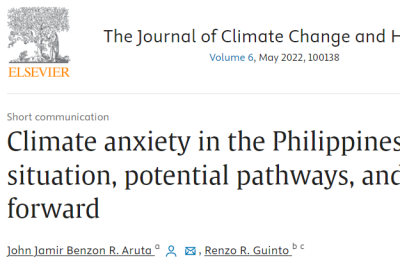 Climate anxiety in the Philippines: Current situation, potential pathways, and ways forward