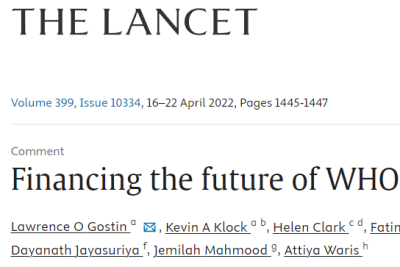 Financing the future of WHO