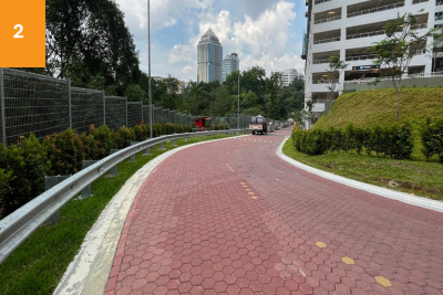 Further down the slope it will lead to the second roundabout road which is close to the end of the road.