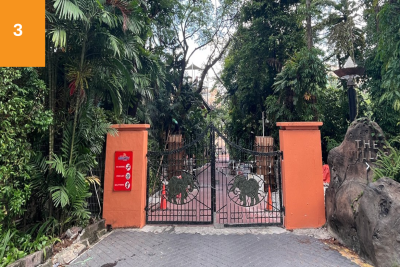 A closer look of the Villas Entrance where you can expect to find staff members who will assist you.
