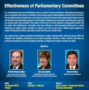 Effectiveness of Parliamentary Committees