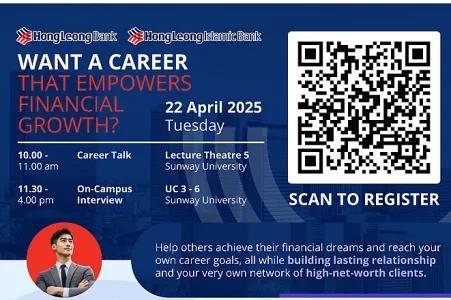 Hong Leong Bank Career Talk &amp; Job Interview @ Sunway University on 22 April 2025