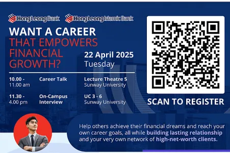 Hong Leong Bank Career Talk &amp; Job Interview @ Sunway University on 22 April 2025
