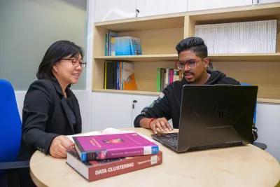 Student with lecturer