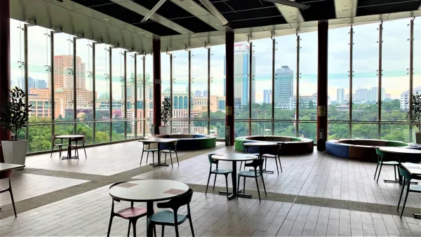 The Study Deck overlooking the Sunway Lagoon Theme Park.
