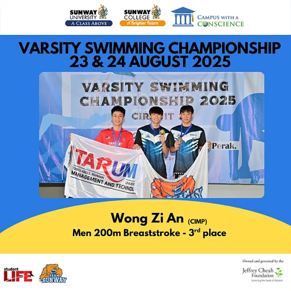 Victory in the Pool: Outstanding Achievements by Team Sunway at the Varsity Swimming Championship!