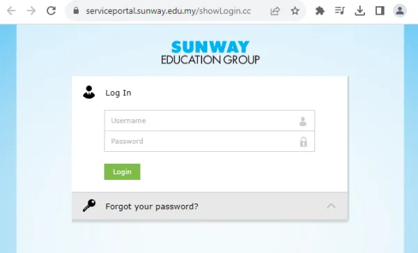 Service Portal Log In