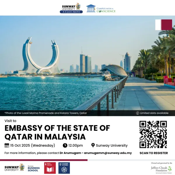 Sunway Business School Embassy Series - Visit to the Embassy of the State of Qatar