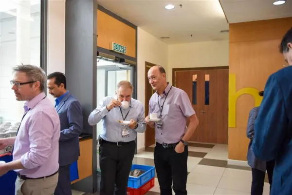 Tea break filled with warm conversations and new connections.
