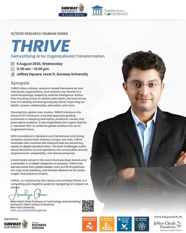 SBS Research Seminar Series: THRIVE: Demystifying AI for Organizational Transformation
