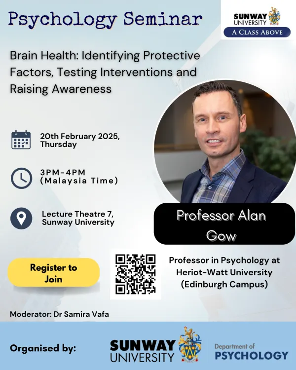 Seminar on Brain Health by Professor Alan Gow