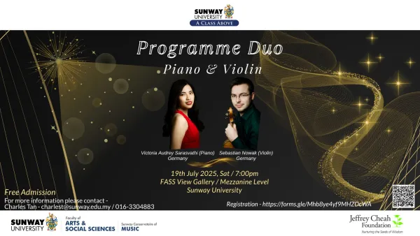 Programme Duo (Violin and Piano) - Sebastian Nowak & Victoria Audrey Sarasvathi from Germany