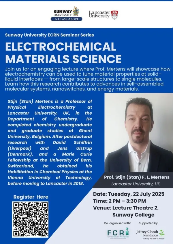 ECRN Seminar Series: Electrochemical Materials Science by Prof. Stijn Mertens