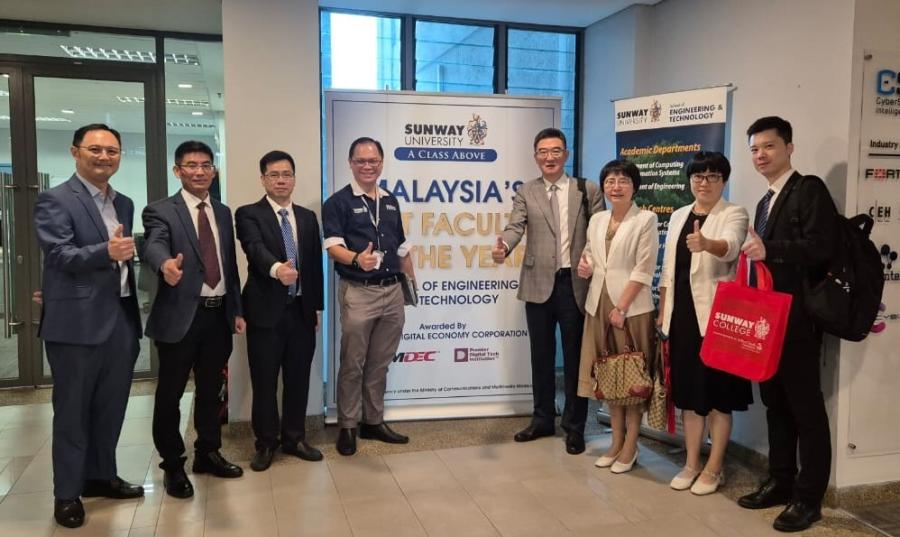 Leaders from Huizhou University visited Sunway University
