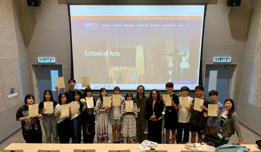 Otemon High School Students Visit Sunway Campus