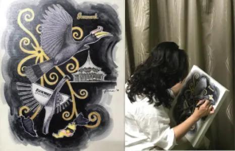 "Soaring High", Dr. Fiona Wong's Sarawakian Artwork Presented at the AECC