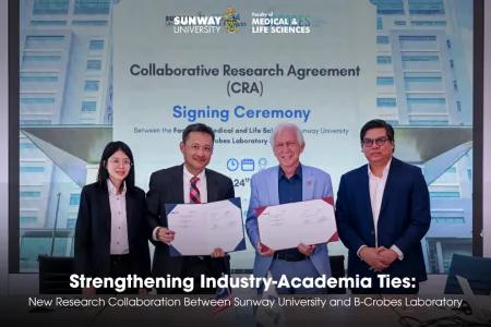 Sunway University Signs Collaborative Research Agreement with B-Crobes Laboratory Sdn Bhd.