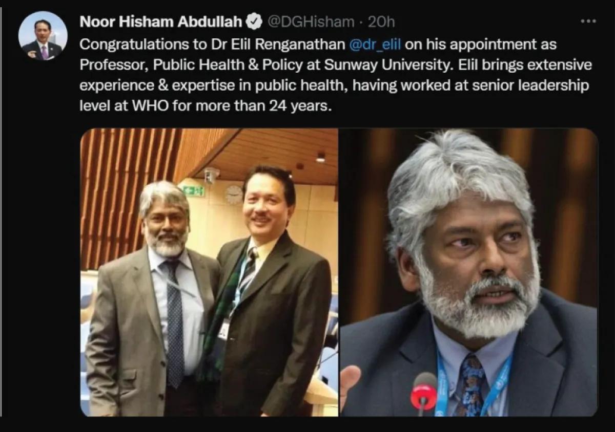 Appointment of Prof Elil Renganathan, Professor of Public Health and Policy