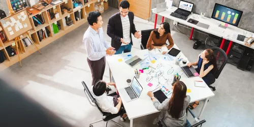 People in a marketing meeting